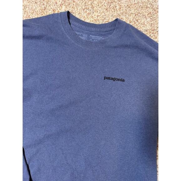 Patagonia Long Sleeve Men's T-Shirt size Medium, Regular Fit; Blue - Picture 4 of 8